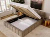 Polsterbett mit Bettkasten und Lattenrost 160x200 Alicante Boucle Braun