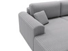 Ecksofa mit Schlaffunktion und Bettkasten Belvio links Hellgrau