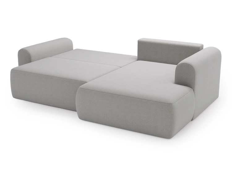 Ecksofa L-Form mit Schlaffunktion und Bettkasten Savana Bis Grau
